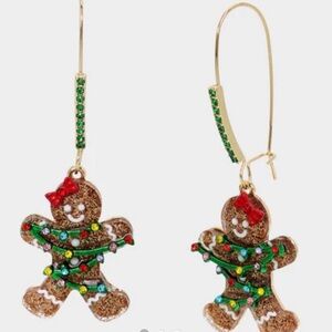 Christmas earrings Betsey Johnson Gingerbread Man Earrings NIB